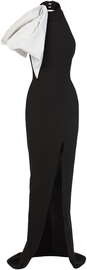 black cotton halter dress