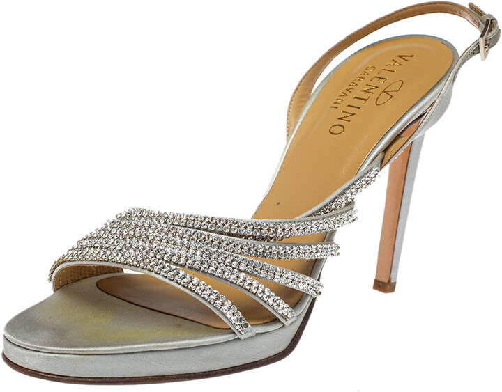 Valentino Crystal Embellished Women's Sandals | ShopStyle