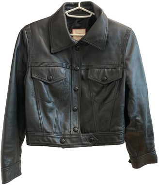 Loewe Black Leather Leather jackets