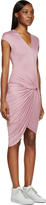 Thumbnail for your product : Helmut Lang Pink Slack Jersey Twist-Waist Dress
