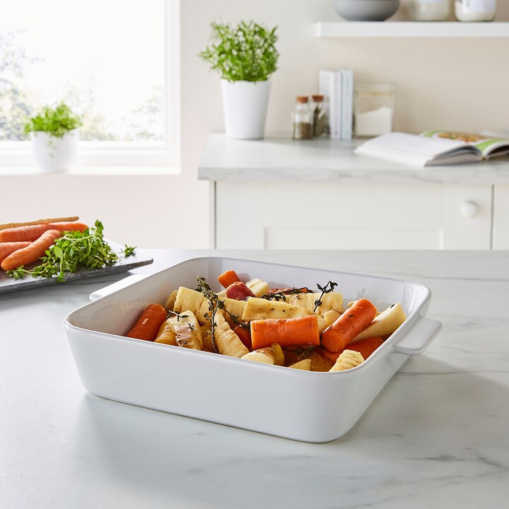 Dunelm White Square Roaster White ShopStyle Casserole
