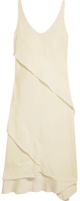 Cédric Charlier Crepe De Chine Midi Dress - Off-white