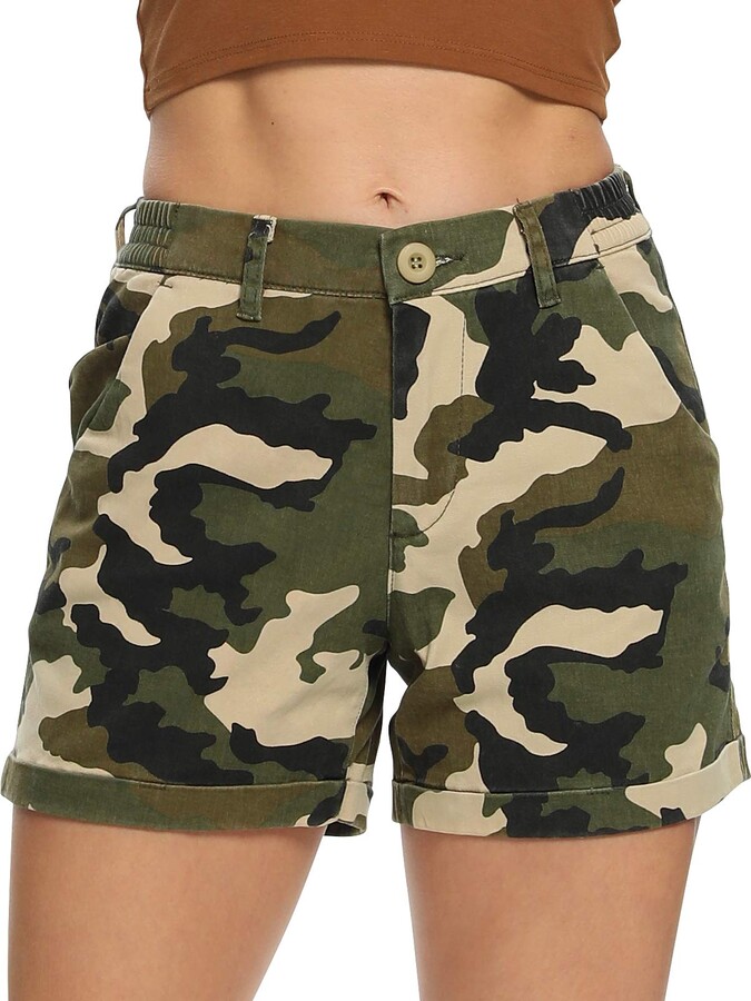 High rise camo shorts clearance