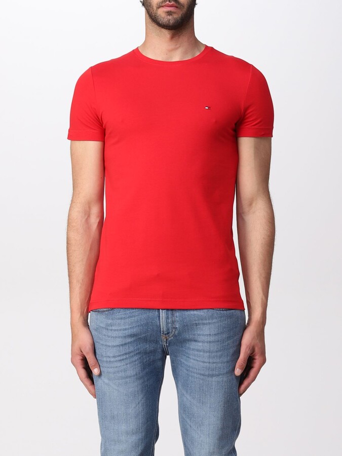 Tommy Hilfiger Men's Red T-shirts | ShopStyle