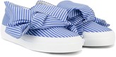 Thumbnail for your product : Joshua Sanders bow wide stripe sneakers