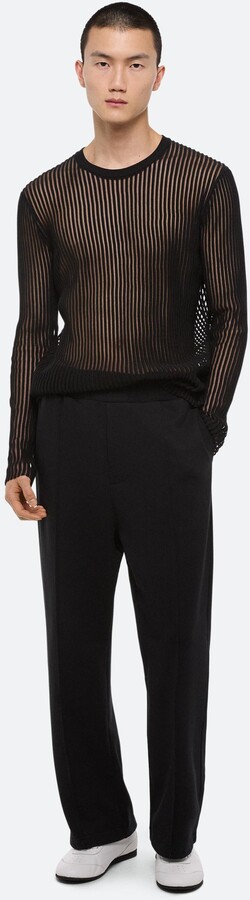 Helmut Lang Spaced Sheer Crewneck
