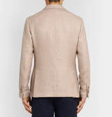 Thumbnail for your product : Lardini Stone Unstructured Wool and Linen-Blend Hopsack Blazer