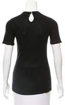 Thumbnail for your product : Burberry Nova Check Trimmed Silk Top w/ Tags