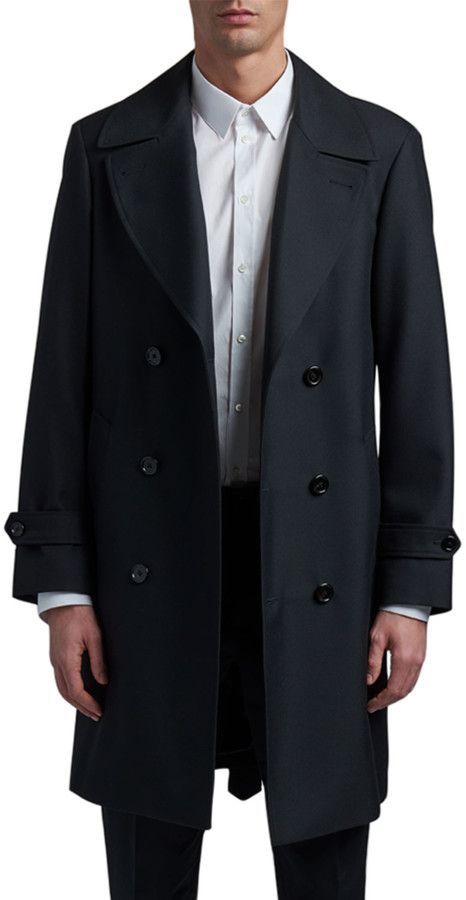 Dolce & Gabbana Men's Solid Double-Breasted Trench Coat - ShopStyle