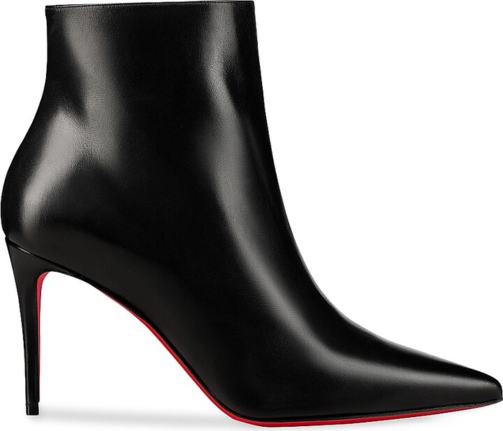 Christian Louboutin Women's So Kate 85MM Leather Booties - Black - Size 4.5