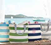Thumbnail for your product : Pottery Barn Kids Aqua Rugby Stripe Harper Tote