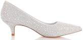Thumbnail for your product : Quiz Silver Diamante Kitten Heels