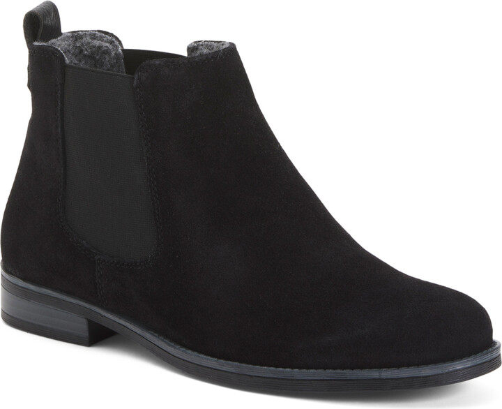 Made In Italy Suede Chelsea Booties - ShopStyle