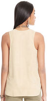 Thumbnail for your product : Polo Ralph Lauren Suede Scoopneck Tank