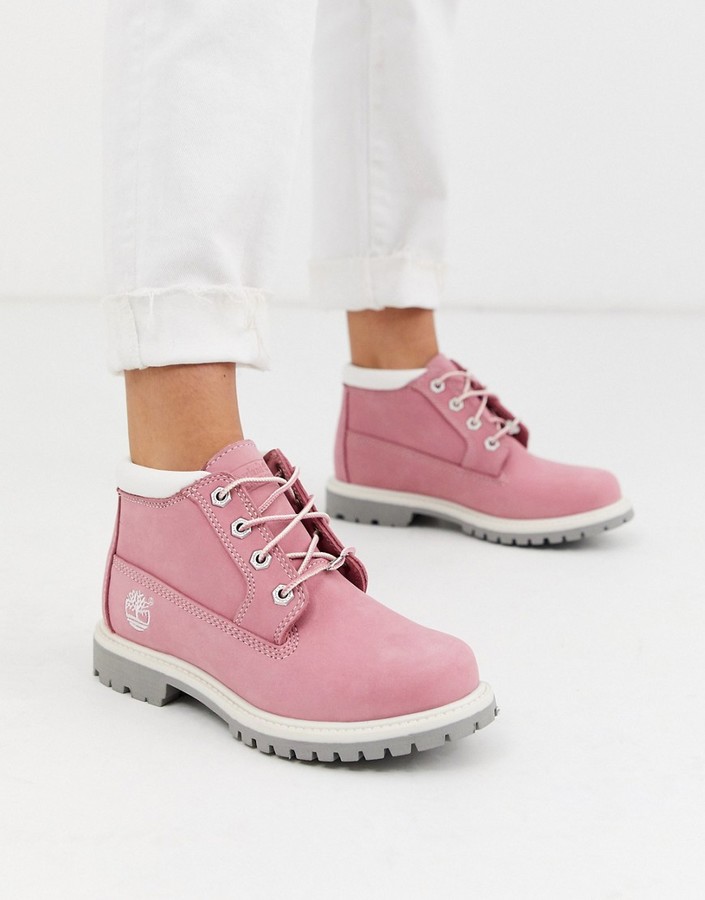 Timberland Nellie Chukka ankle boots in pink - ShopStyle