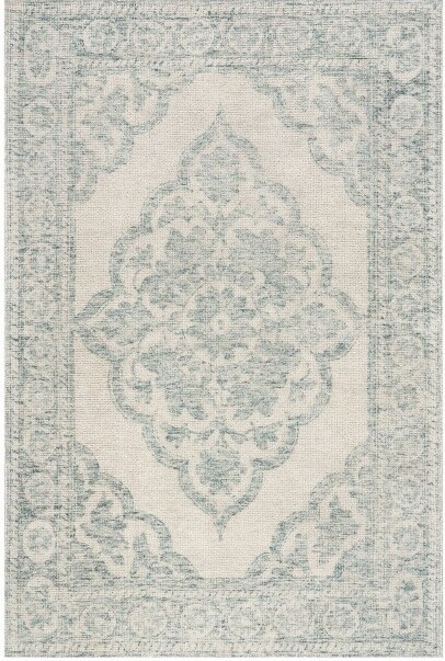PadmaLakshmixRugsUSA-IstanbulHand-TuftedOrnateBorderWool-BlendRug3'x5'Green