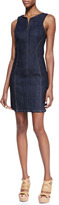 Thumbnail for your product : Theory Brayla D Terni Front-Zip Denim Sheath Dress, Raw Blue