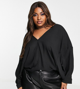 Asos Curve Blouse Black ASOS Curve Tops Asos Alice You Star Blouse