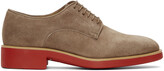 Thumbnail for your product : Christian Louboutin Brown Suede Davilo RXL Flat Derbys