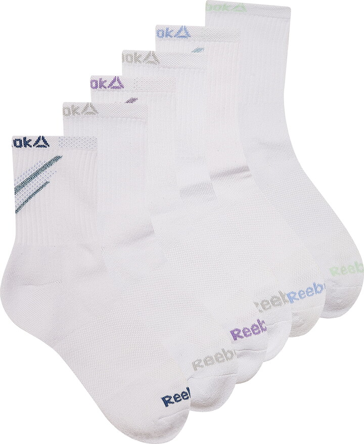 Reebok Tech Comfort Targeted Cushion Midcrew Socks, 6-Pack