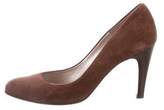 Thumbnail for your product : Ferragamo Suede Round-Toe Pumps