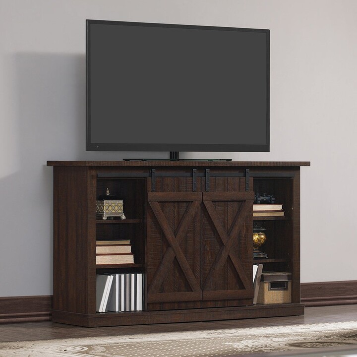 Twin Star Home Cottonwood TV Stand for TVs up to 60 inches, Sawcut Espresso ShopStyle