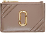 Thumbnail for your product : Marc Jacobs Taupe 'The Glam Shot' Top-Zip Card Holder
