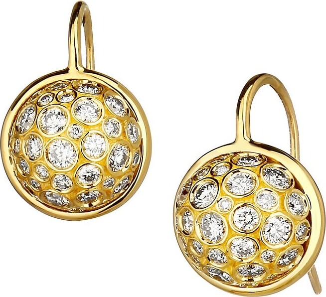 Syna Cosmic 18K Yellow Gold & Diamond Ball Drop Earrings - ShopStyle