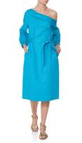 Thumbnail for your product : Tibi Satin Poplin Bell Sleeve Midi Dress