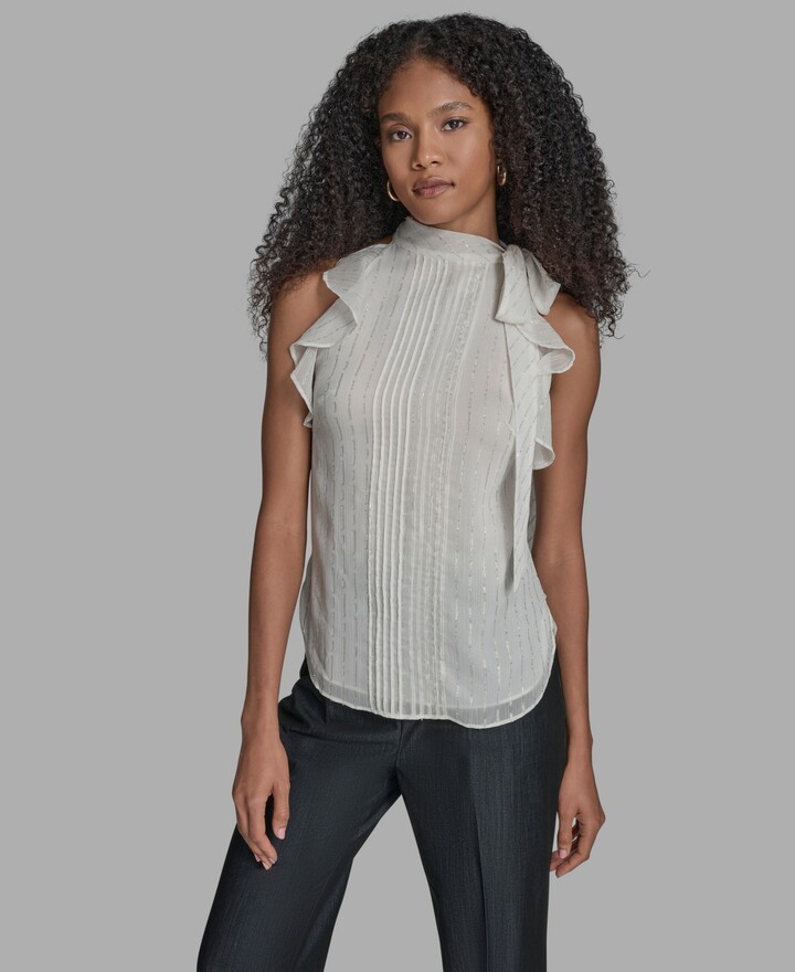 BCBGMAXAZRIA Women's Solid Halter Neck Blouse