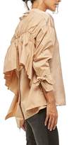 Thumbnail for your product : ALPHA AND OMEGA Alpha & Omega Sateen Ruffle Blouse