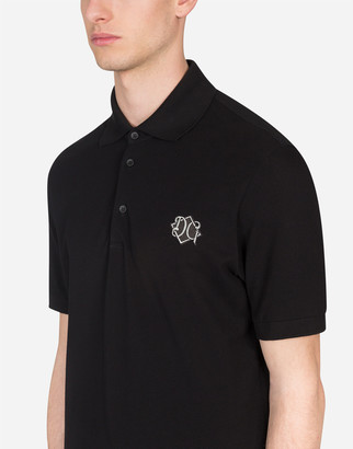 Dolce & Gabbana Cotton polo-shirt with patch