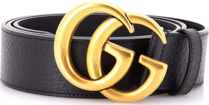 GUCCI GG Marmont Belt Leather Wide