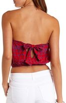 Thumbnail for your product : Charlotte Russe Tribal Print Tie-Back Tube Top
