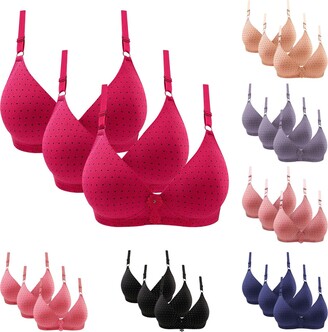 VPQILH 3 Pcs Everyday Bras for Women Push Up Lift Brassiere Ladies Plus  Size Sexy Plunge