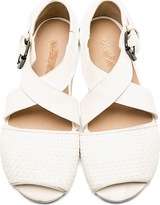 Thumbnail for your product : Marsèll White Woven Leather Sandals