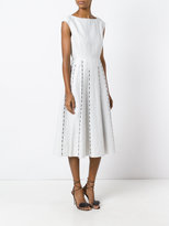 Thumbnail for your product : Bottega Veneta embroidered stripe dress - women - Cotton/Linen/Flax - 38