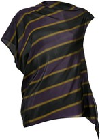 Thumbnail for your product : 08sircus Striped Asymmetric Blouse