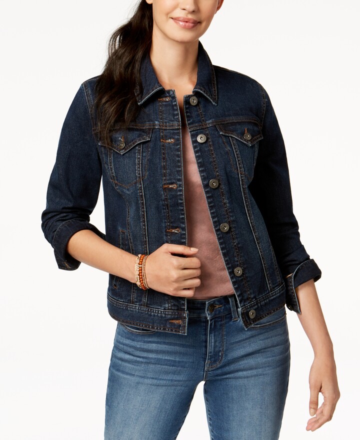 next petite denim jacket