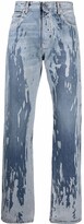 Thumbnail for your product : Just Cavalli Bleached-Effect Straight-Leg Jeans