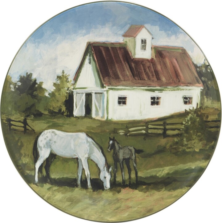 Certified International York Stables Square Platter 12.5"