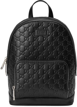 gucci signature leather backpack