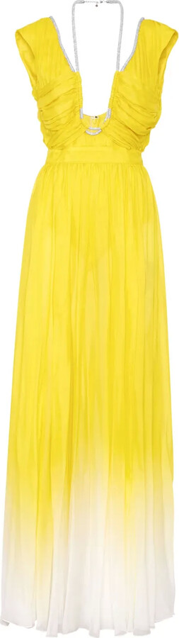 Philipp Plein V-neck silk maxi dress