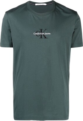 Calvin Klein Jeans logo-embroidered crew-neck T-shirt