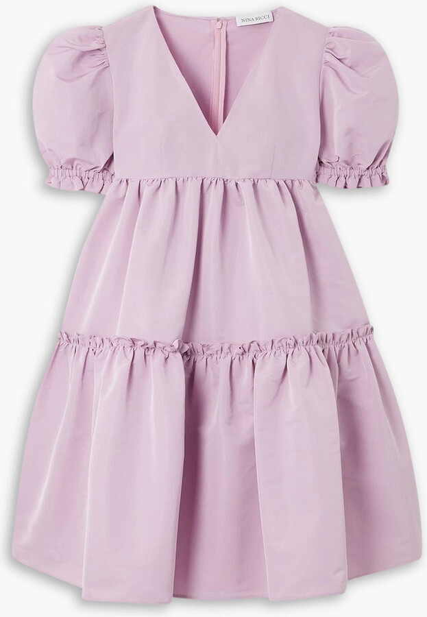 Nina Ricci Pleated taffeta mini dress