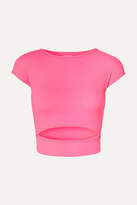Thumbnail for your product : YEAR OF OURS Kayla Cropped Cutout Ribbed Stretch Top