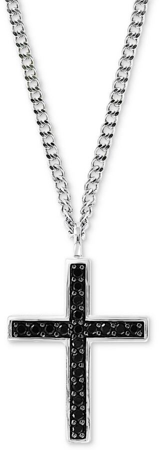 Effy Sterling Silver & Black Spinel Skull Pendant Necklace Womens Mens Jewellery Mens Necklaces 