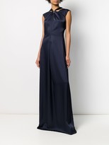Thumbnail for your product : Victoria Beckham Twist Neck Floor-Length Gown