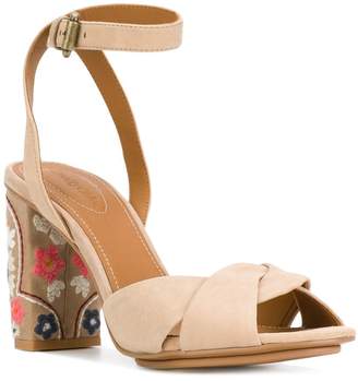 See by Chloe embroidered heel sandals