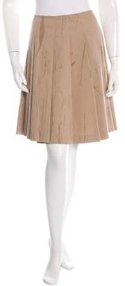 Prada Pleated Mini Skirt Khaki Pleated Mini Skirt